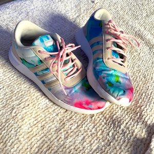 multicolor adidas athletic shoes